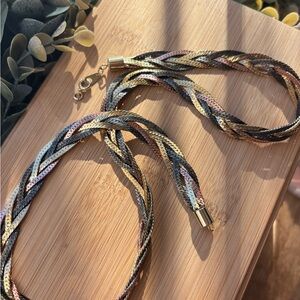 Elegant Multicolor Braided Necklace